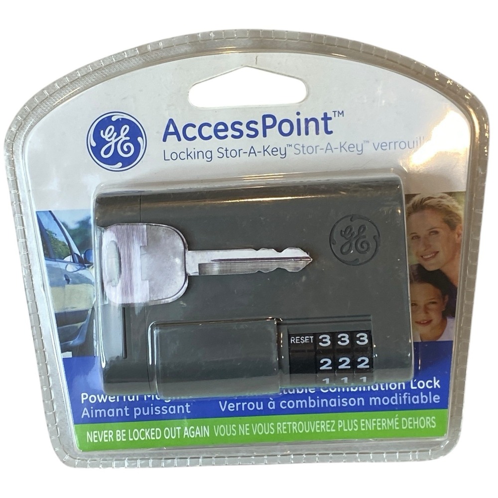 GE AccessPoint Locking Stor-A-Key Magnetic Resettable Combination Lock‎ Key Safe